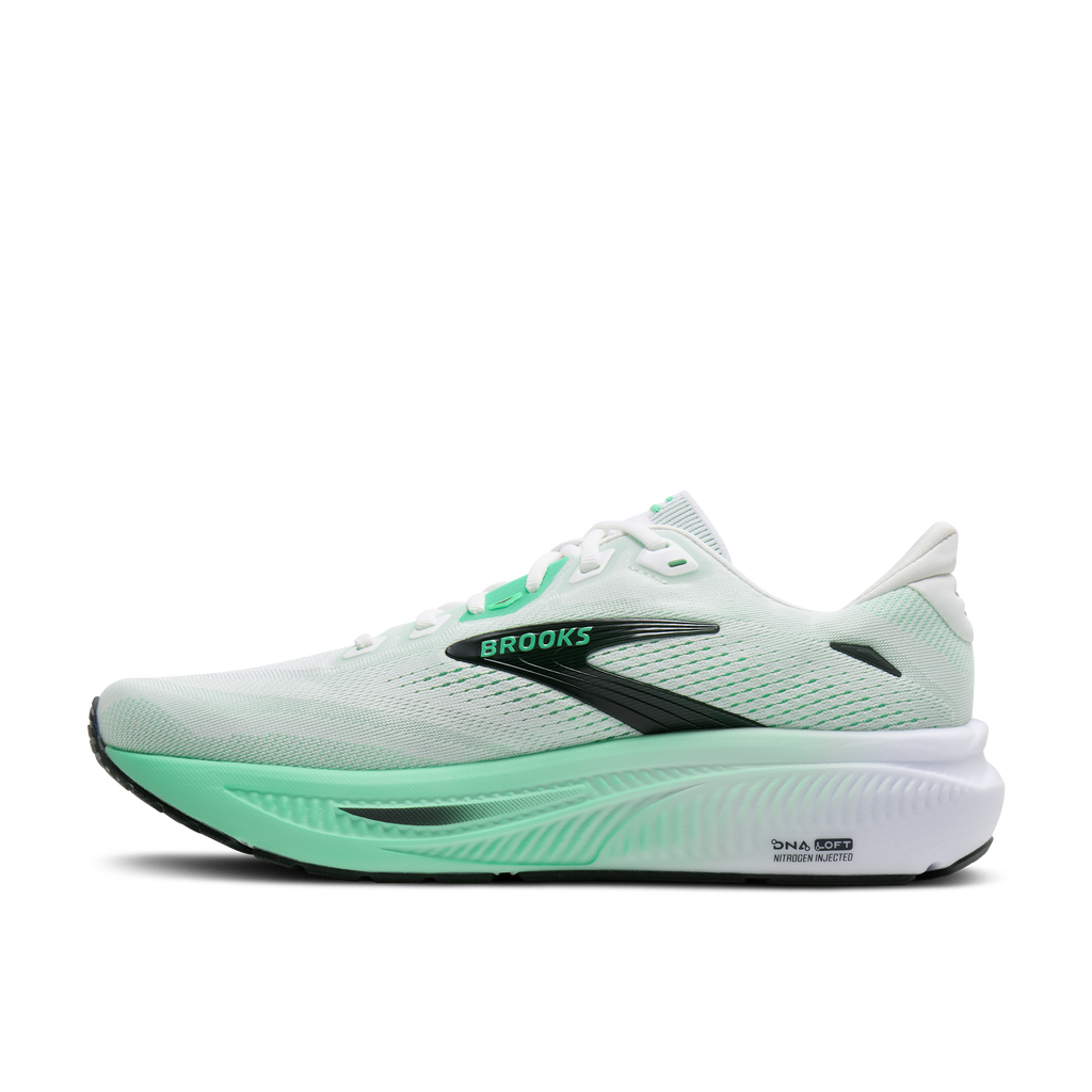 Brooks Men's Ghost 18 183 White/SpringBud/Spruce medial