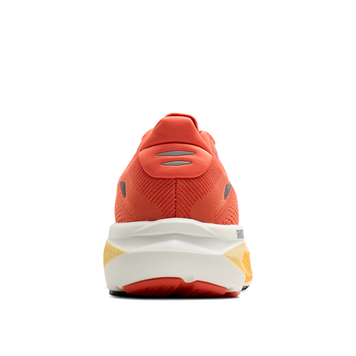 Brooks Men's Ghost 18 846 Tigerlily/Orange/Pearl heel