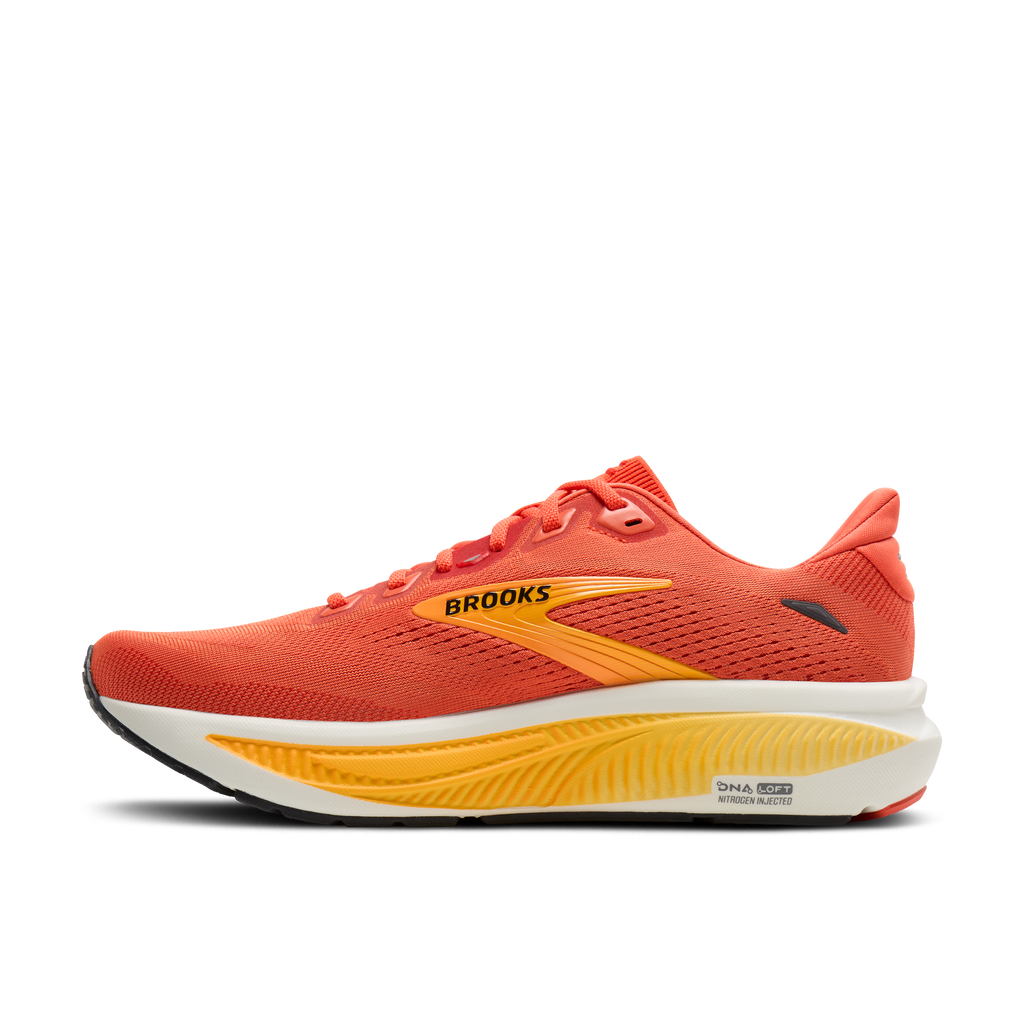 Brooks Men's Ghost 18 846 Tigerlily/Orange/Pearl medial