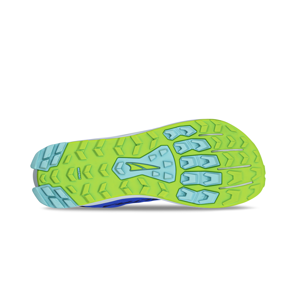 Altra Men's Lone Peak 9 431 Blue/Lime pair angle