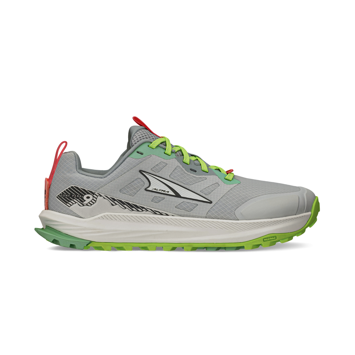 Altra Women's Lone Peak 9 232 Gray/Lime lateral