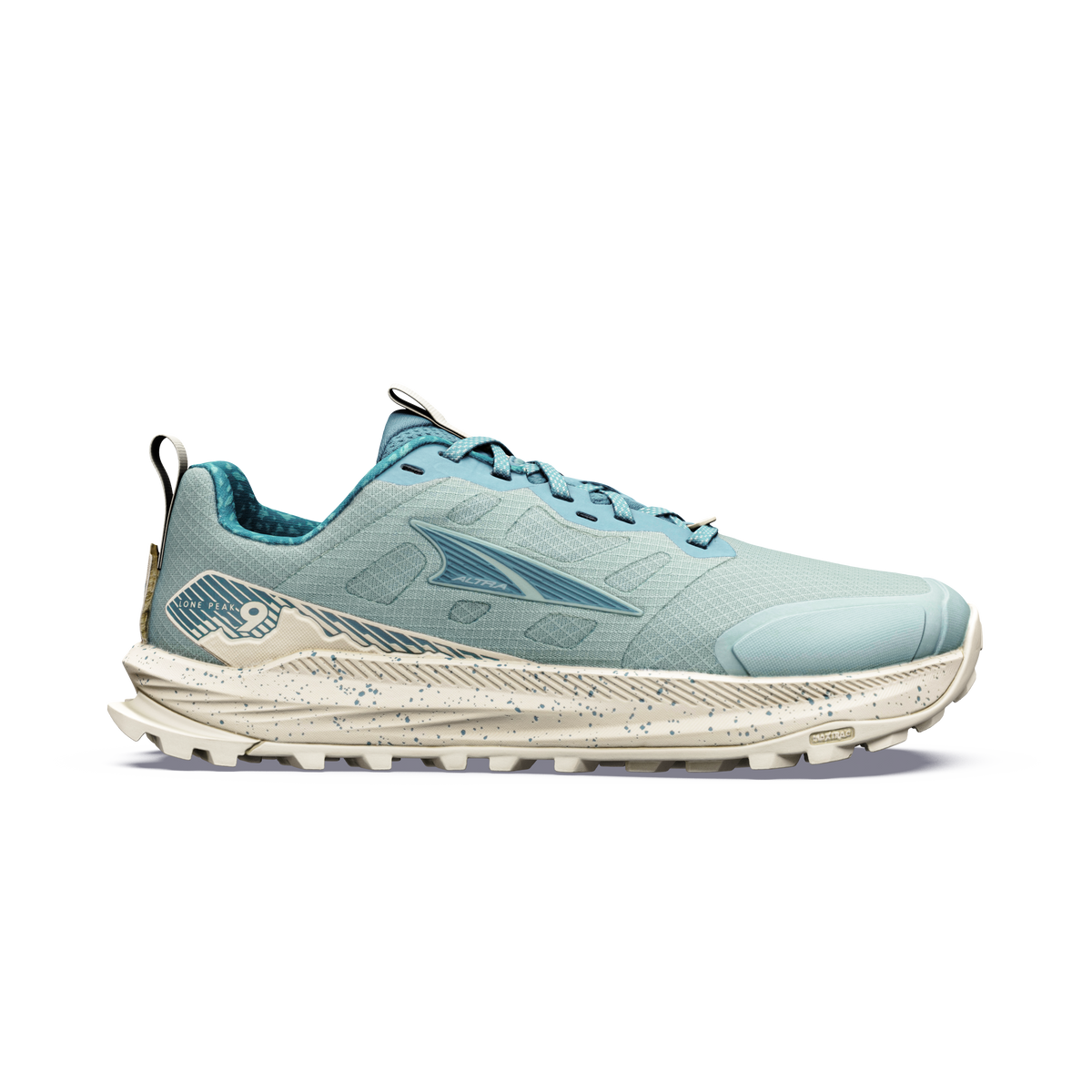 Altra Women's Lone Peak 9 88A GreenMilieu/SeaPn/Bwt lateral