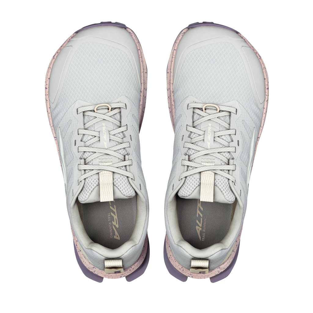 Altra Women's Lone Peak 9 90E FlintGrey/Pearl/Bark pair angle