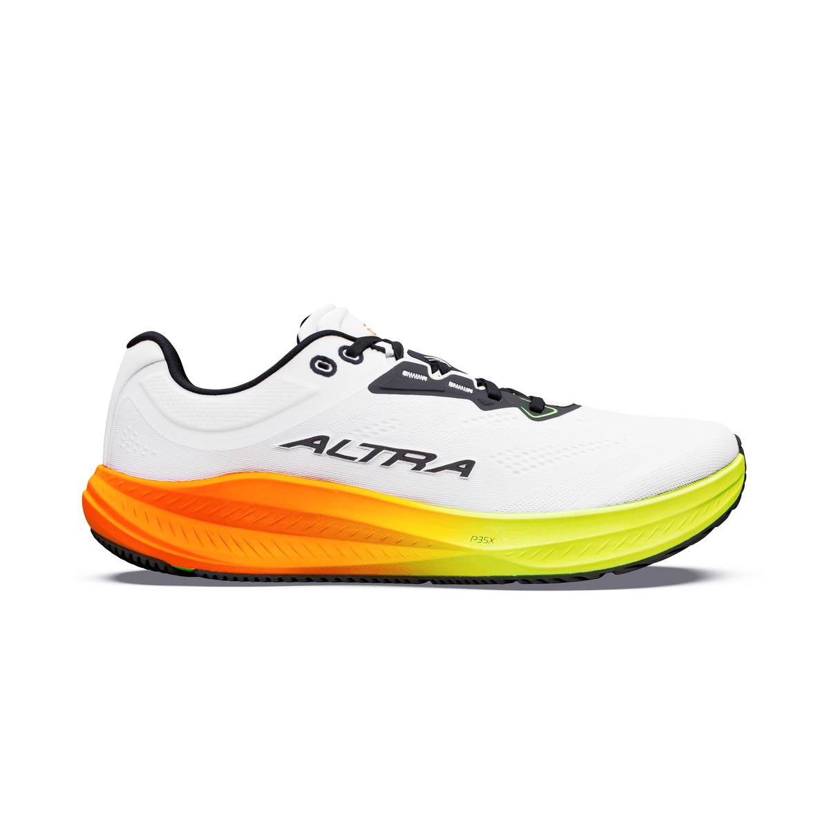 Altra Men's Torin 9 87A White/Black/SafetyYllw lateral