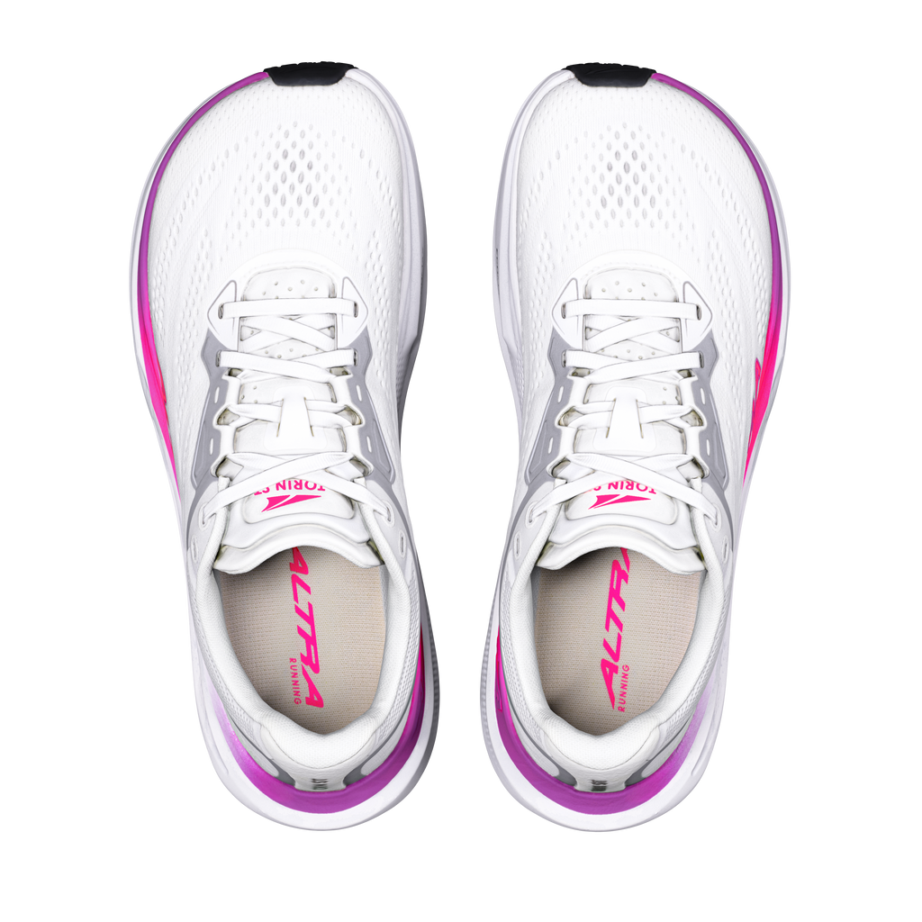 Altra Women's Torin ST 86S White/Wht/KnockoutPink pair angle