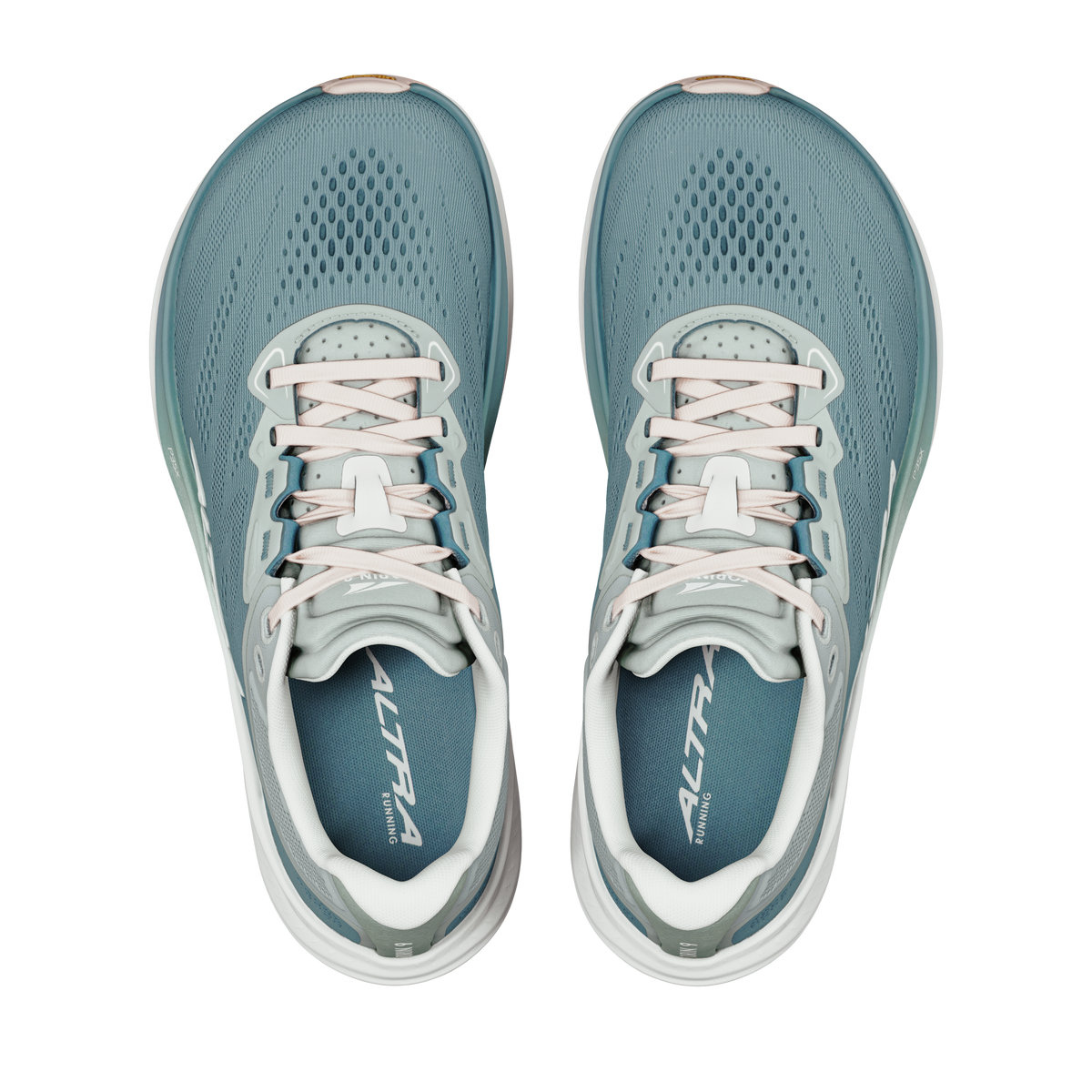Altra Women's Torin 9 73I SeaPine/Ice/Greenmileu pair angle
