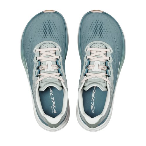 Altra Women's Torin 9 73I SeaPine/Ice/Greenmileu pair angle