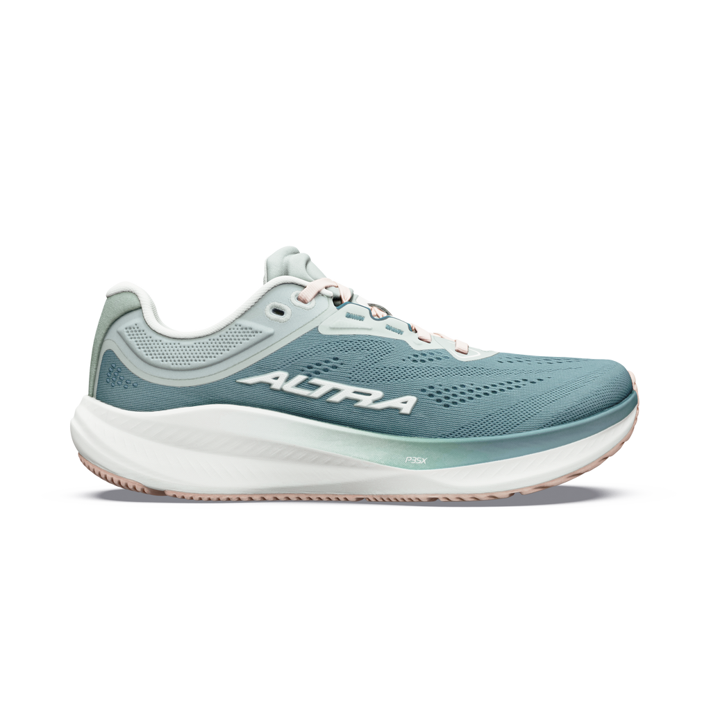 Altra Women's Torin 9 73I SeaPine/Ice/Greenmileu lateral