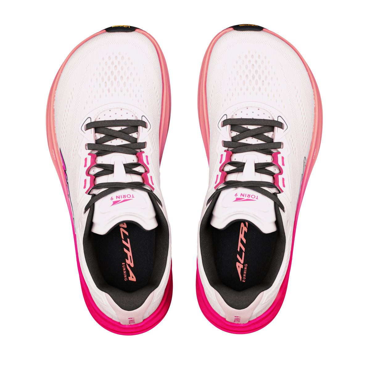 Altra Women's Torin 9 89D CoconutCream/PinkGlow pair angle