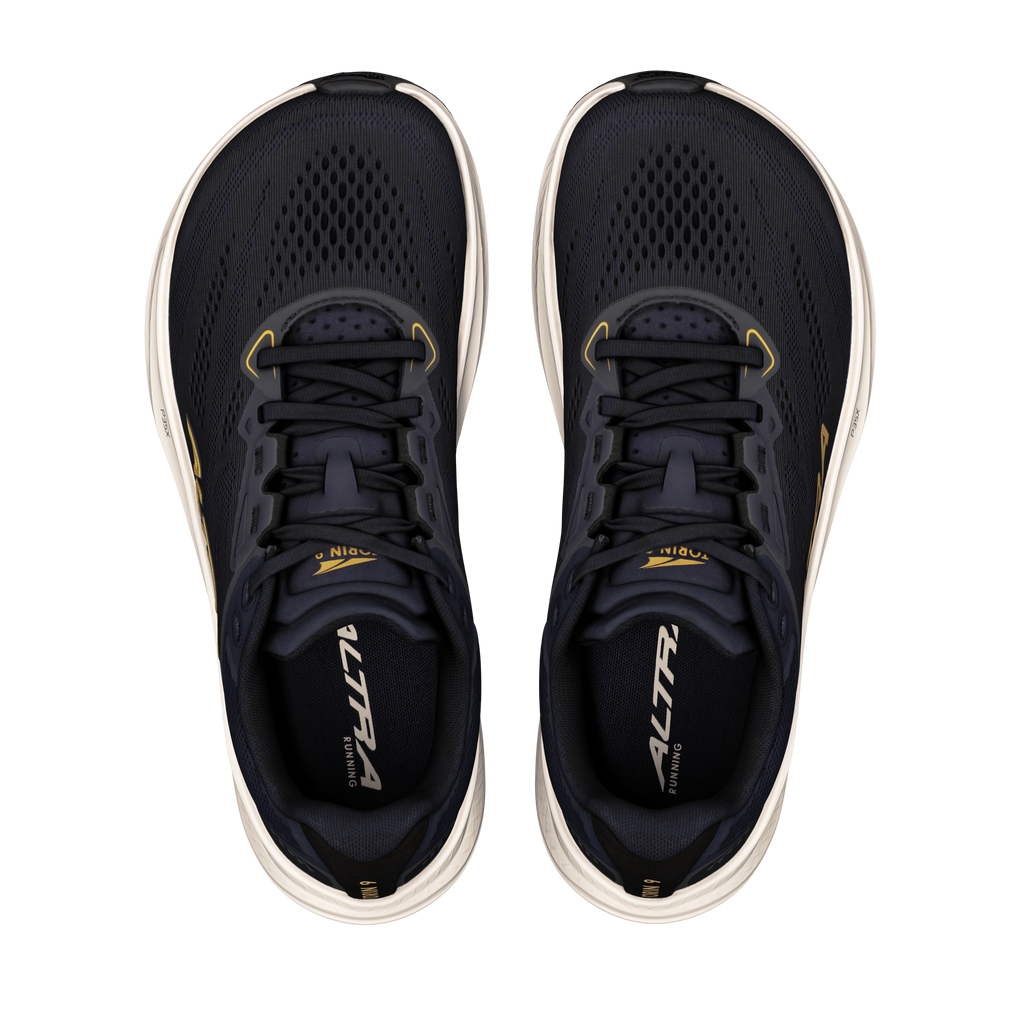 Altra Women's Torin 9 91M Black/Gold/WhiteSmoke pair angle