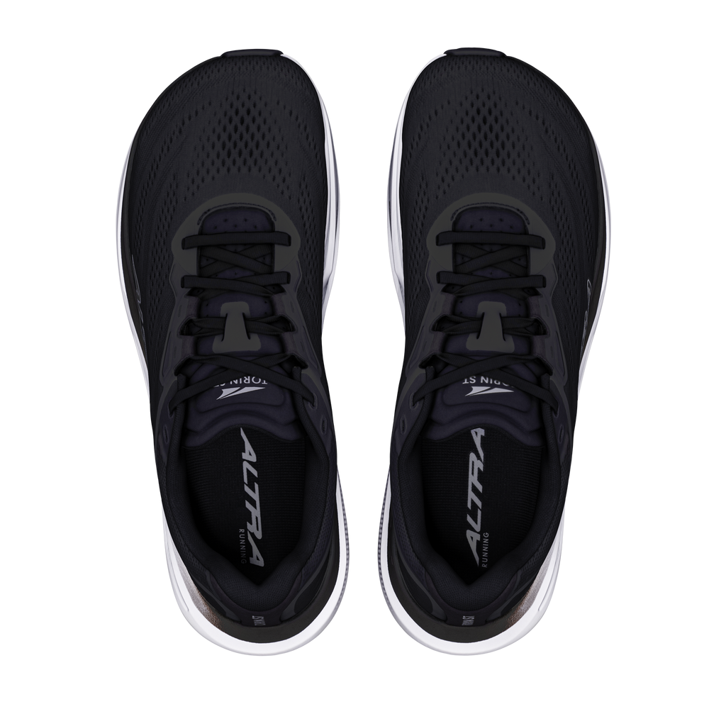 Altra Men's Torin ST 91N Black/Black/White pair angle