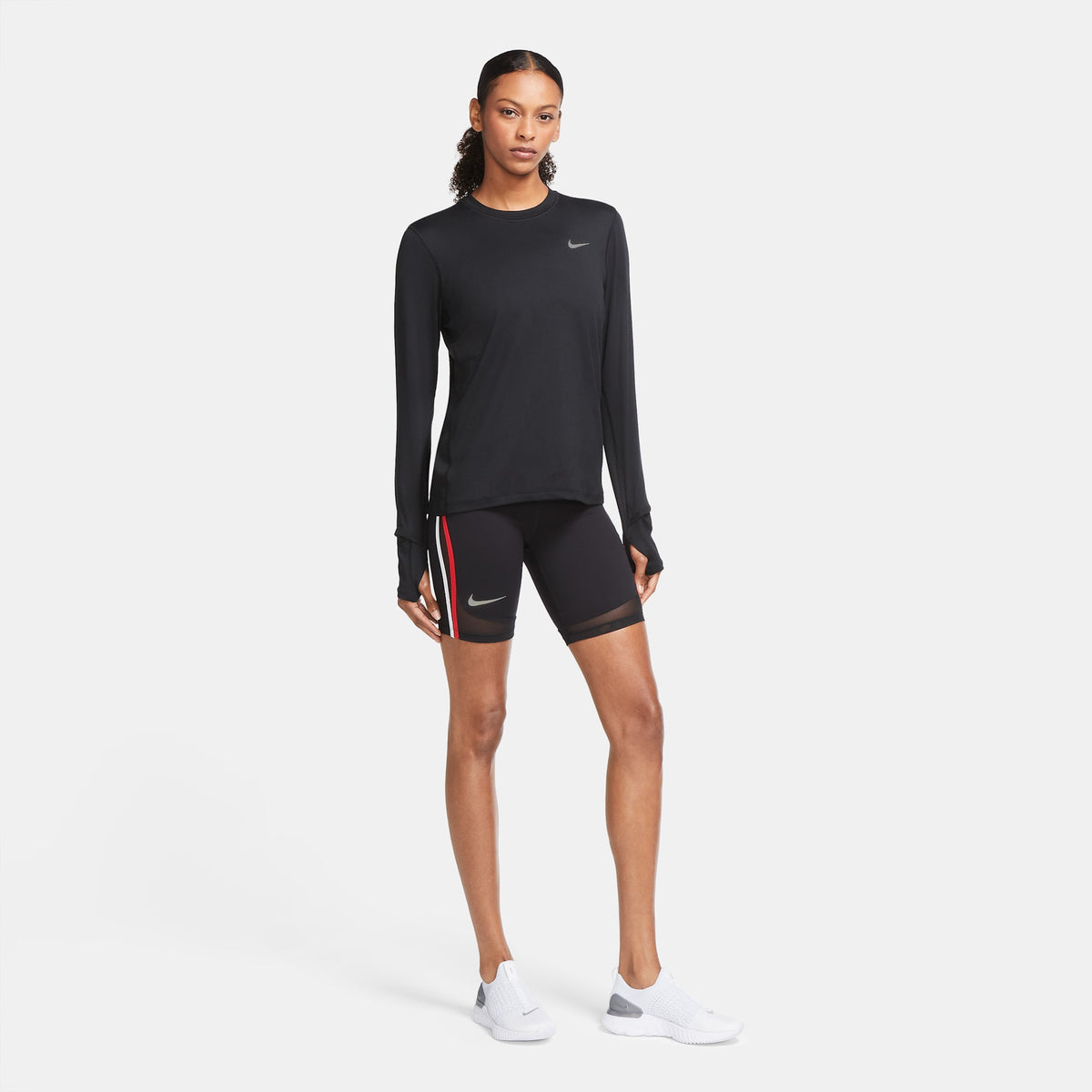 WOMAN'S DRI FIT Long Sleeve 010 Black/Black detail