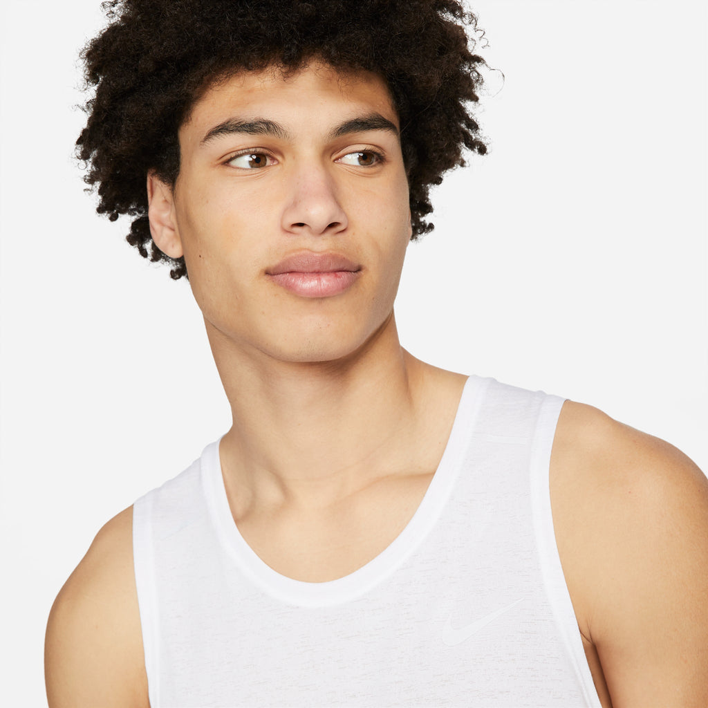 Nike Men's white tank 100 White/Silver medial