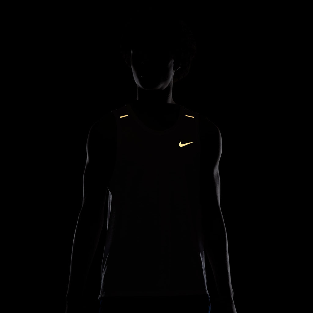 Nike Men's white tank 100 White/Silver heel
