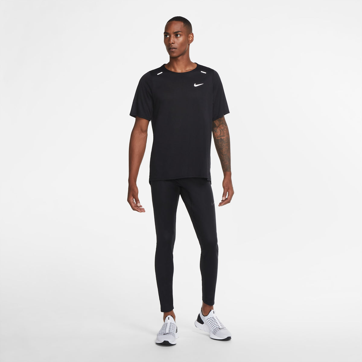 Nike Men's Shield Tech Tight 010 Black heel