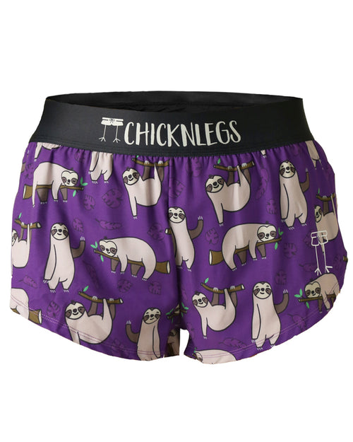 ChicknLegs Women's 1.5" Split Shorts Sloths lateral
