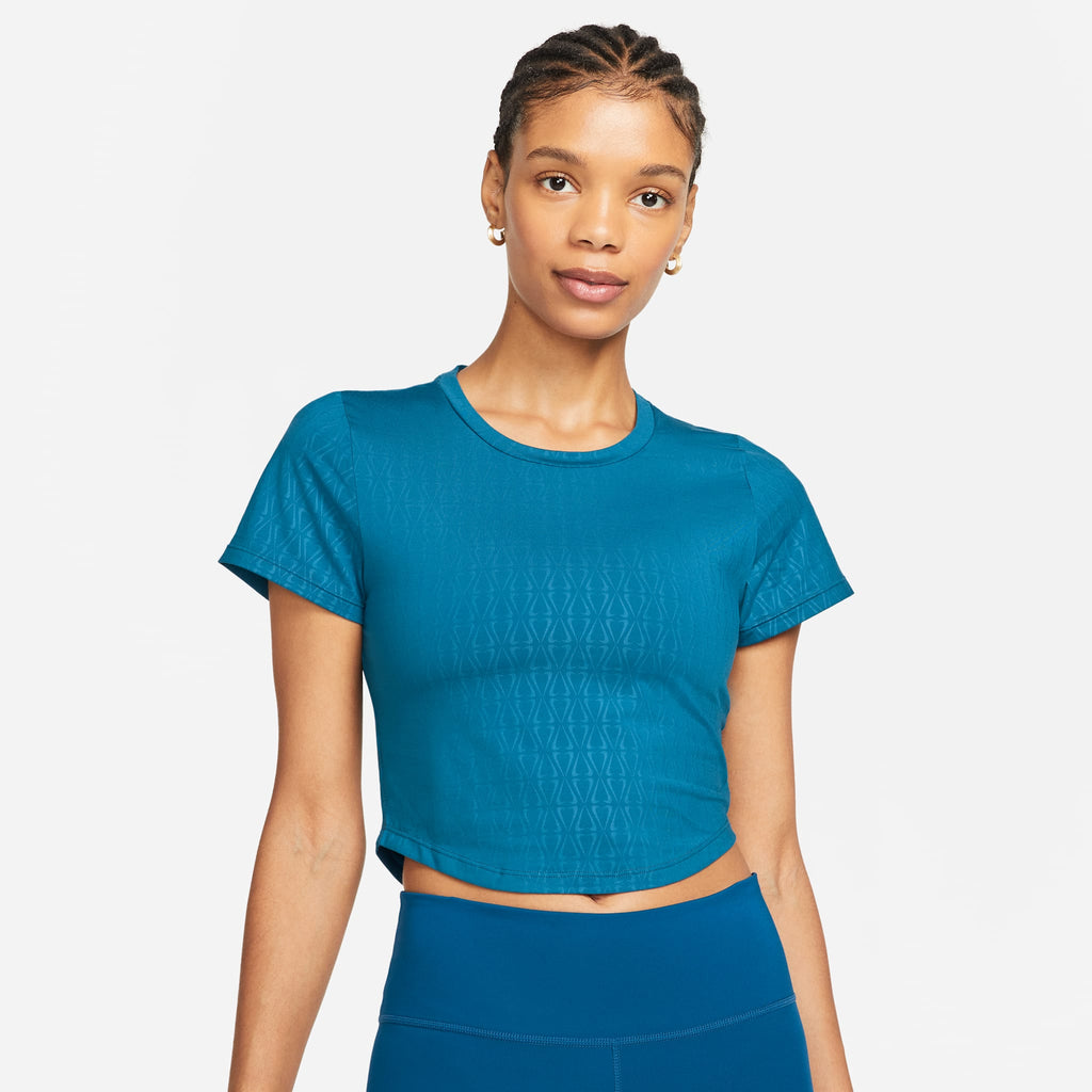 Women's dri fit top 404 Blue Heather lateral