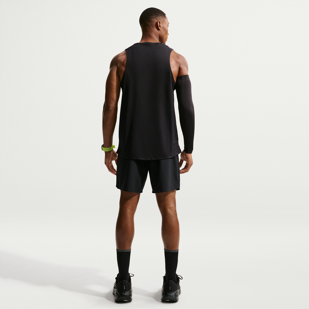 Nike Men's Dri-FIT Miler Running Tank 010 Black/Reflective Silver pair angle