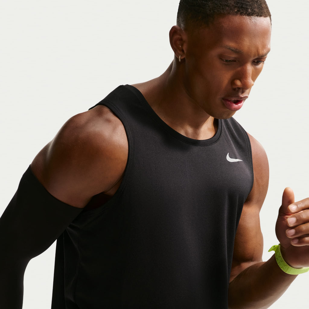 Nike Men's Dri-FIT Miler Running Tank 010 Black/Reflective Silver medial