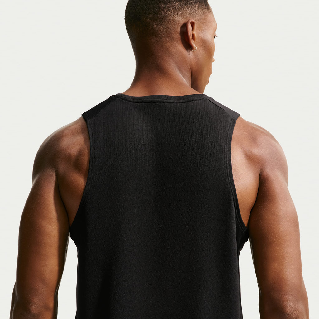 Nike Men's Dri-FIT Miler Running Tank 010 Black/Reflective Silver outsole