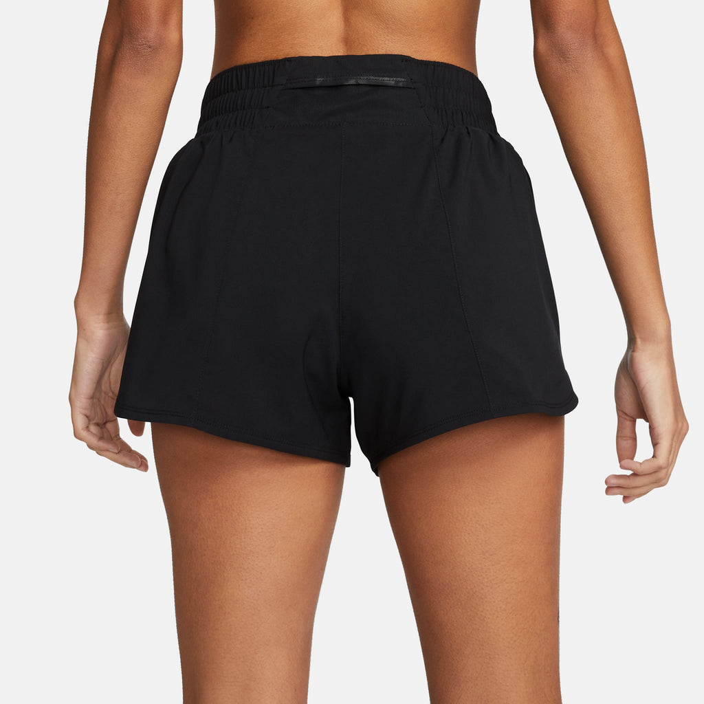 Nike Women's Dri-Fit Mid-Rise 3" Brief-Lined Shorts 010 Black/Reflective Silver medial