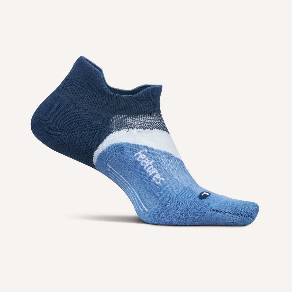 Feetures! Elite Light Cushion No Show Blue Wave lateral
