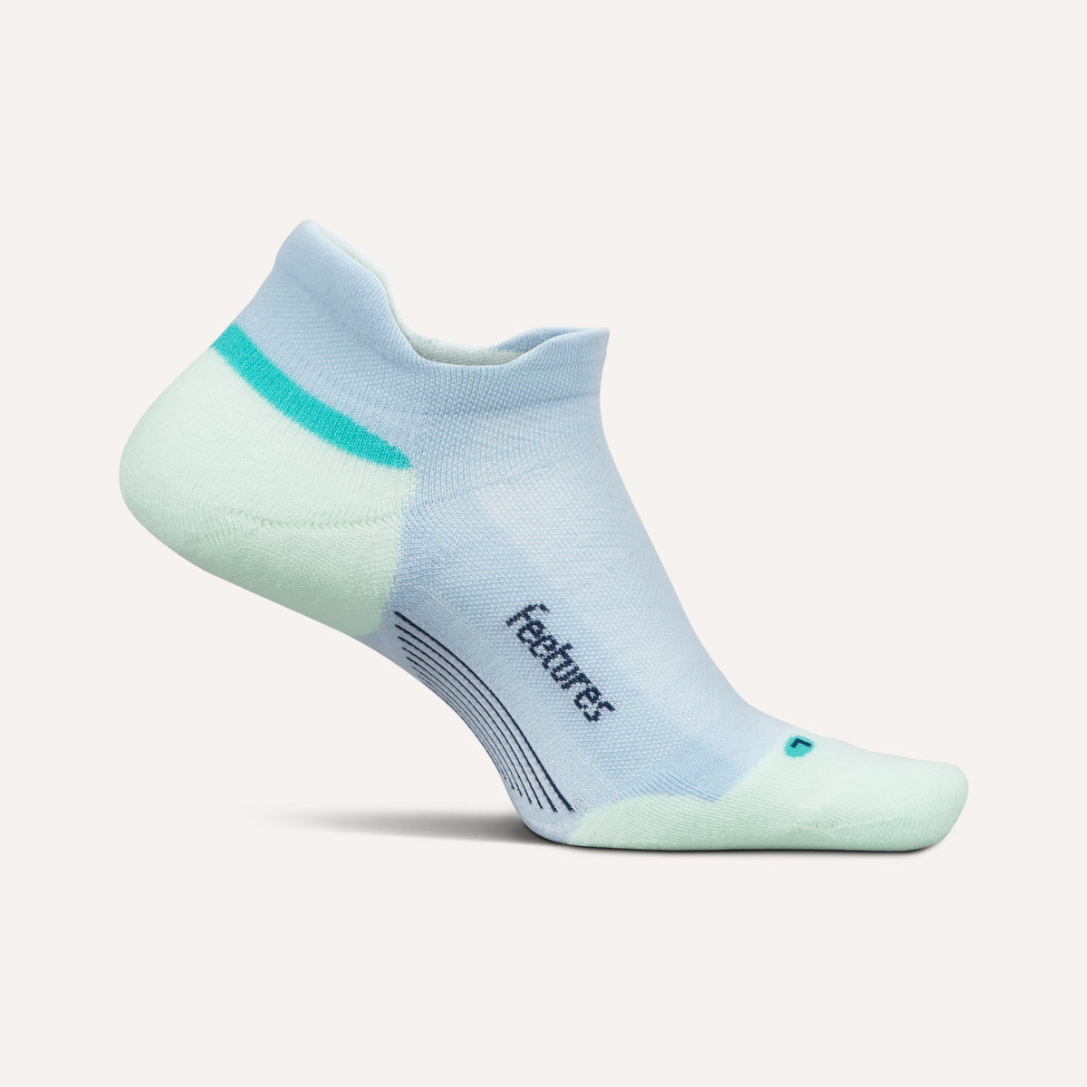 Feetures! Elite Max Cushion No Show Glacier Mist lateral