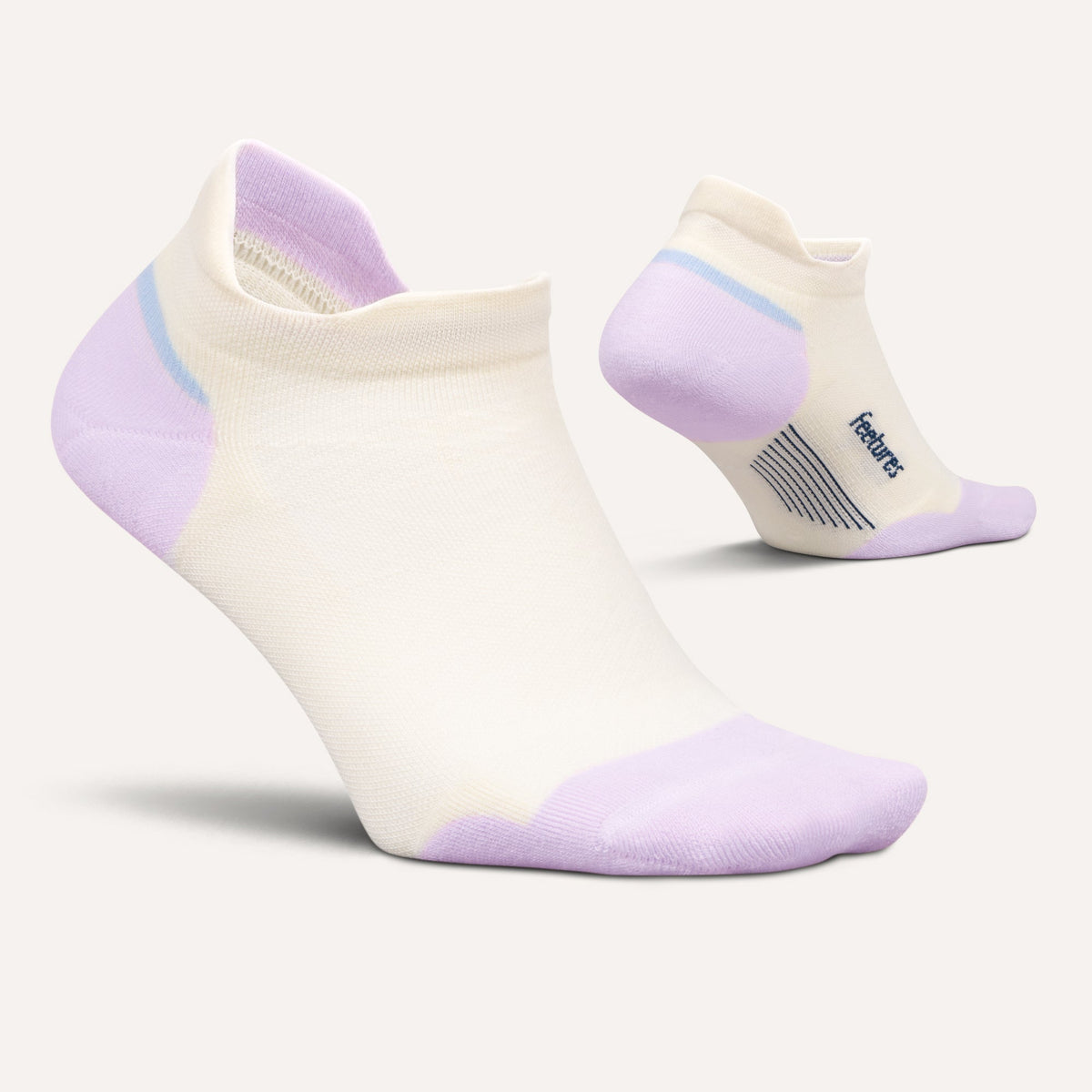 Feetures! Elite Max Cushion No Show Lilac Breeze pair angle