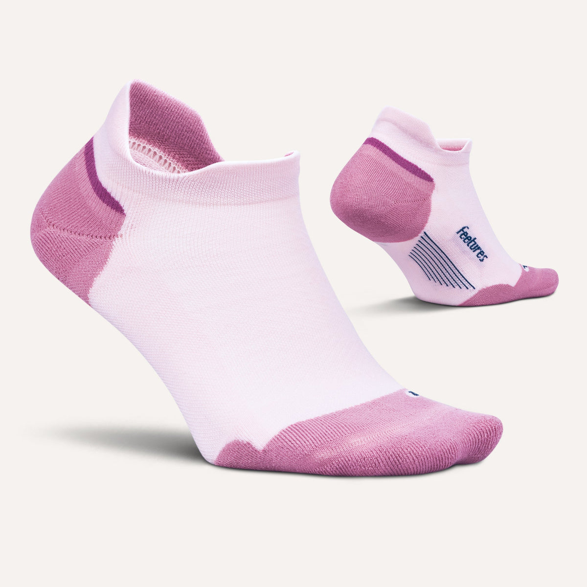 Feetures! Elite Max Cushion No Show Pink Salt pair angle