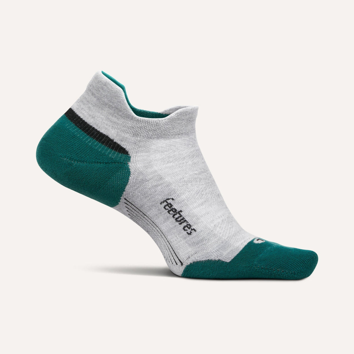 Feetures! Elite Max Cushion No Show Stone Ivy lateral