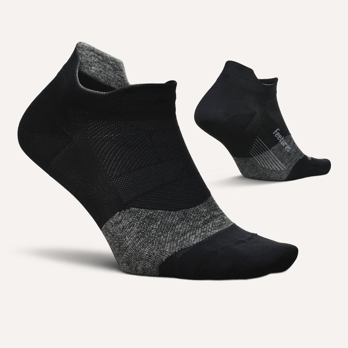Feetures! Elite Ultra Light No Show New Black pair angle