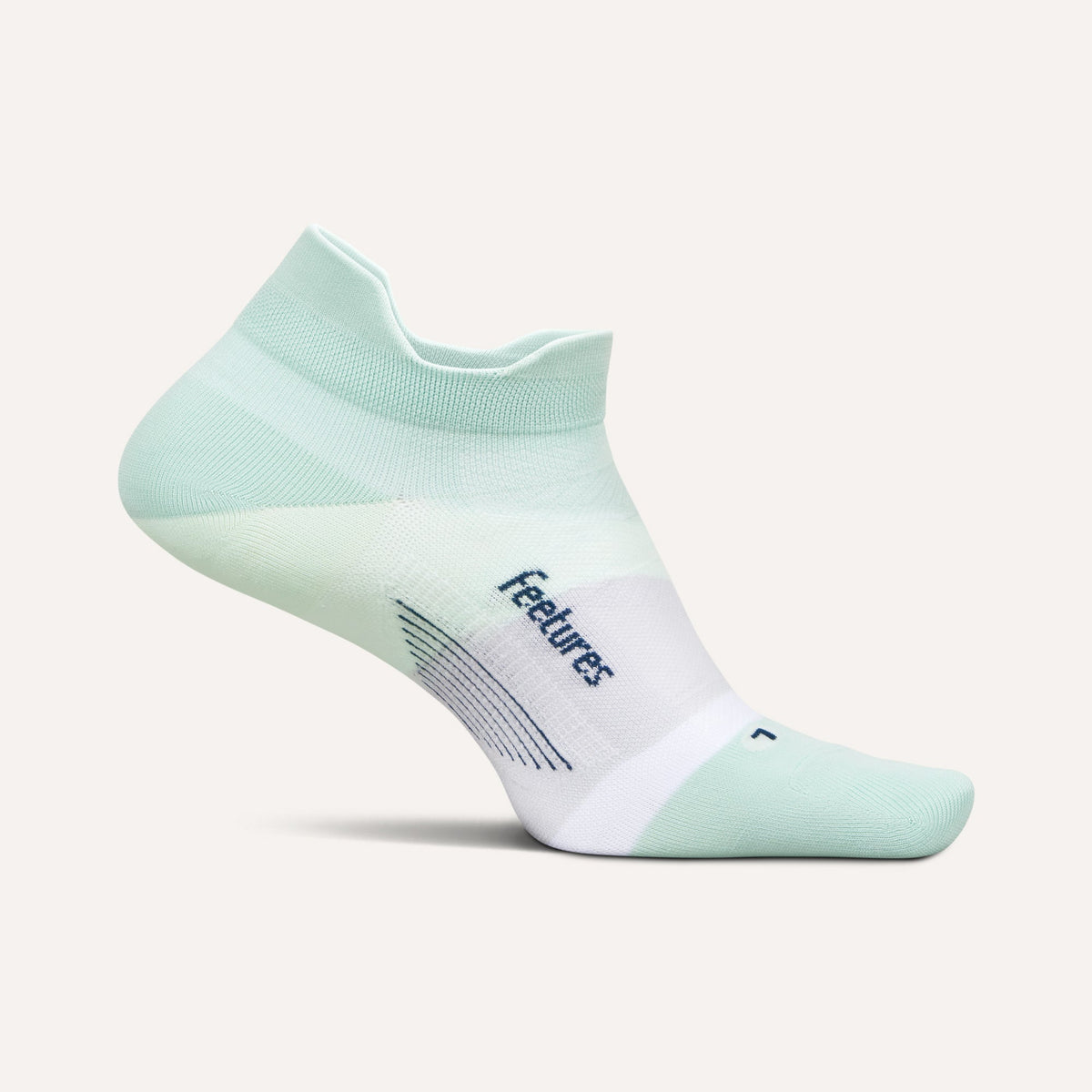 Feetures! Elite Ultra Light No Show Supine Sage lateral