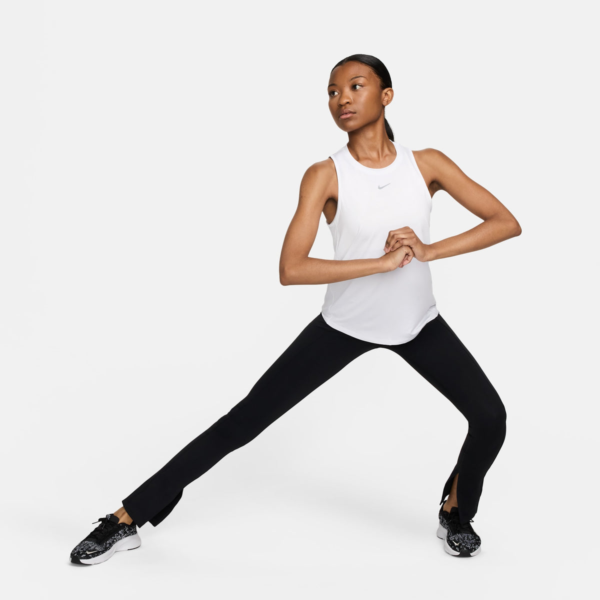 Nike Women's One Classic Dri-FIT Tank Top 100 pair angle