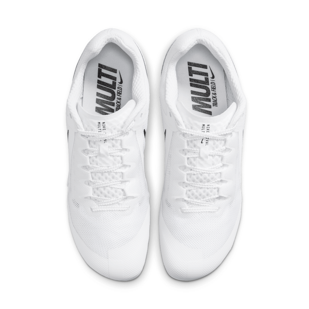 Nike Zoom Rival Multi 100 White/Black-MetallicSilver top
