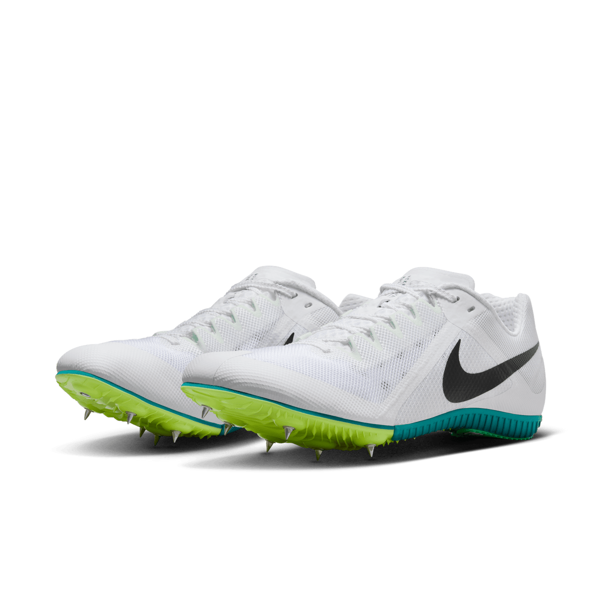 Nike Zoom Rival Multi 102 White/Black-BrightSpruce-VaporGreen pair angle