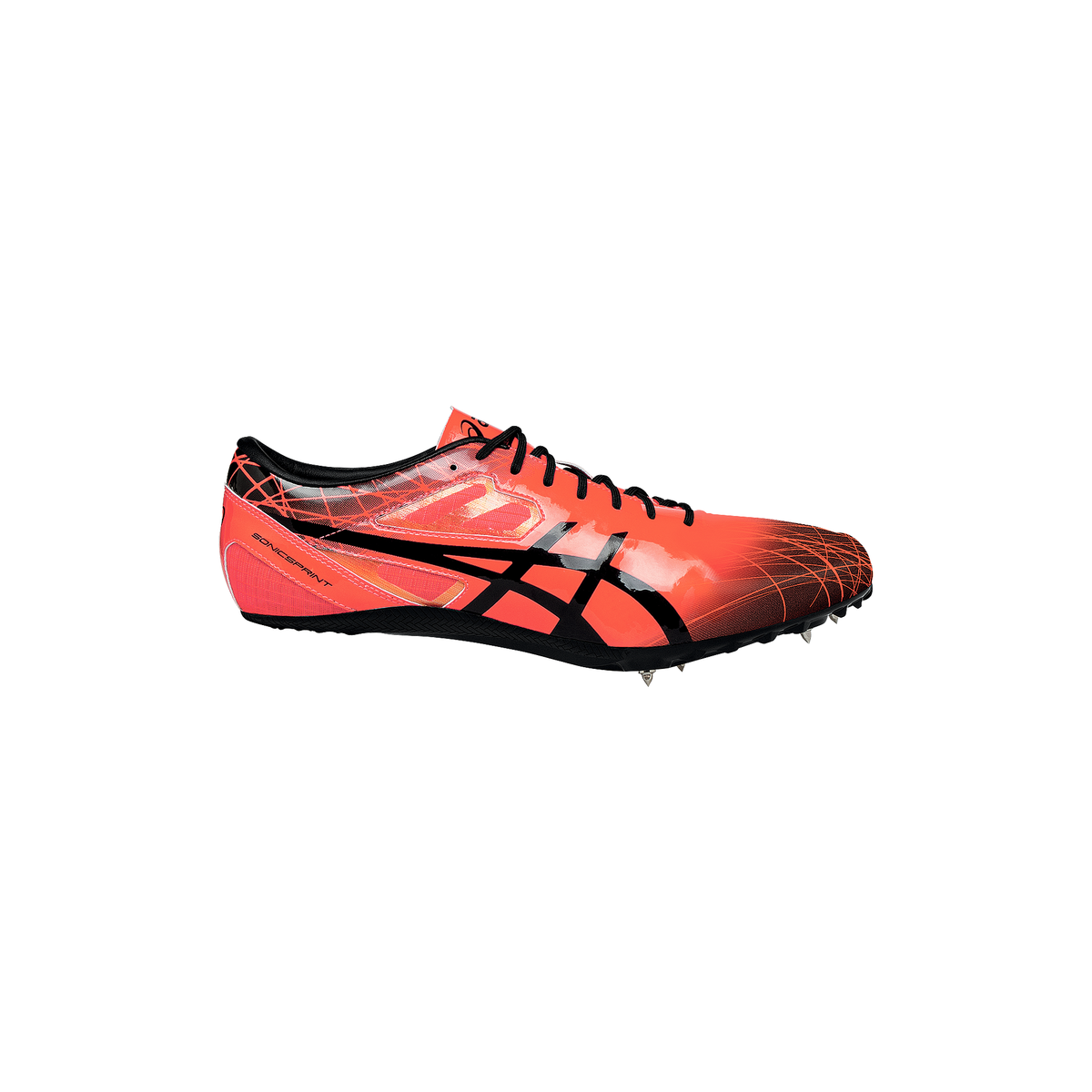 ASICS SonicSprint Spike 0690 Red/Black lateral