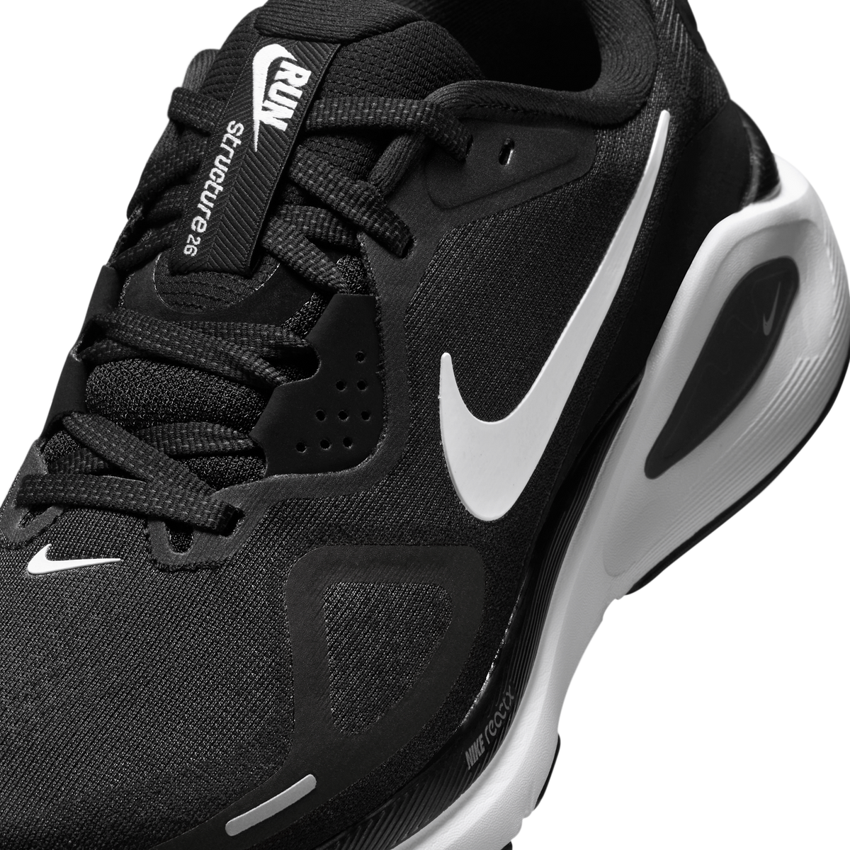 Nike Women's Structure 26 003 Black/White-CoolGrey-MetallicSilver detail