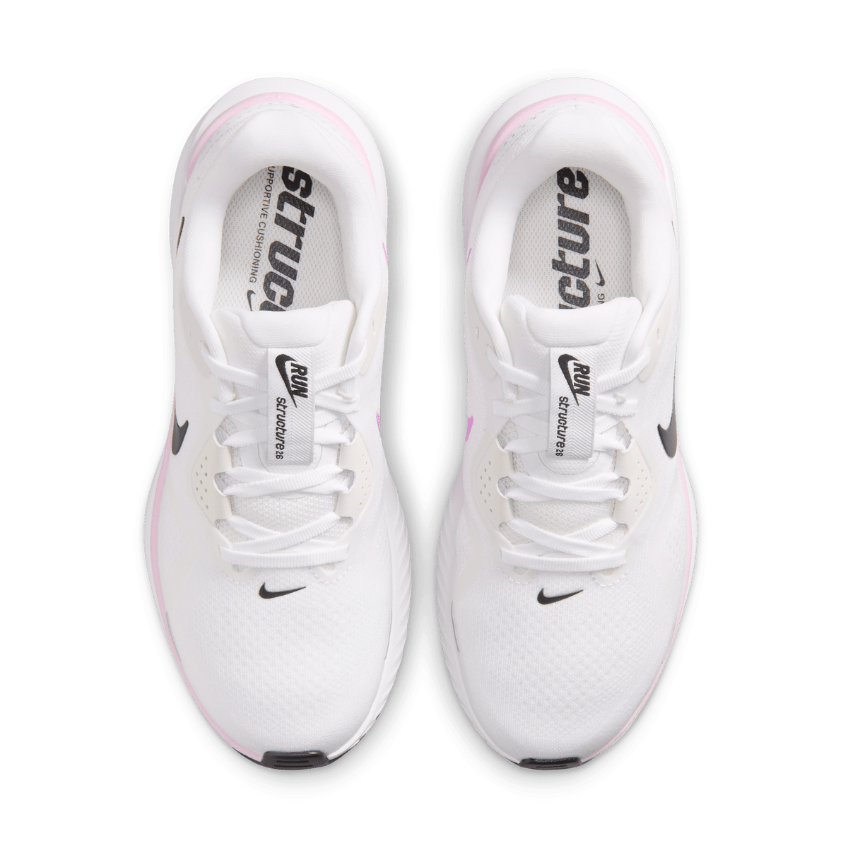 Nike Women's Structure 26 107 White/Black-BleachedLilac-LtMagenta top