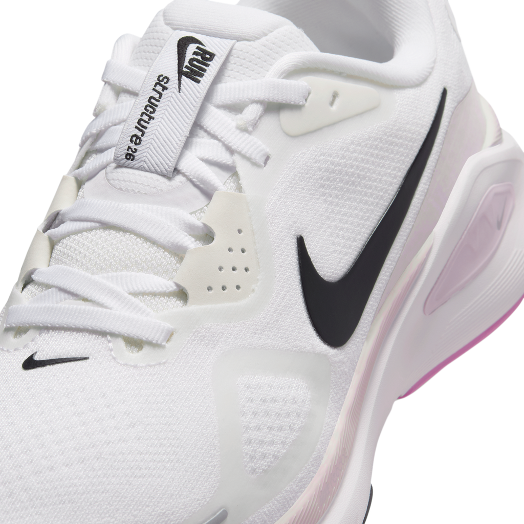 Nike Women's Structure 26 107 White/Black-BleachedLilac-LtMagenta detail