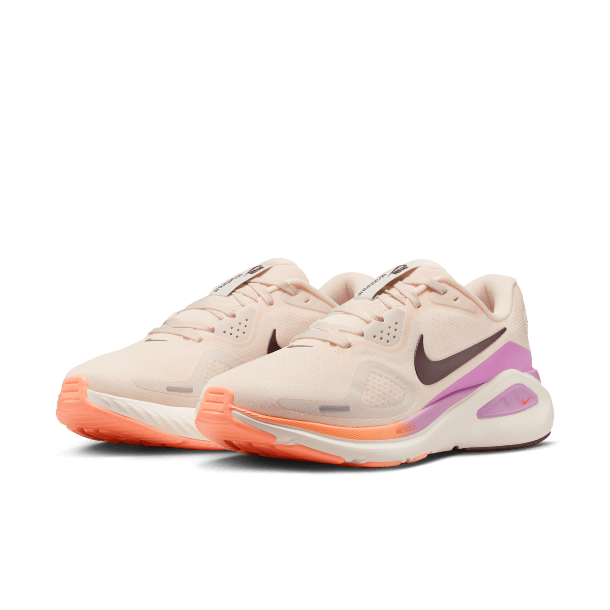 Nike Women's Structure 26 113 Chalk/Tattoo-LtMagenta-OrangePulse pair angle