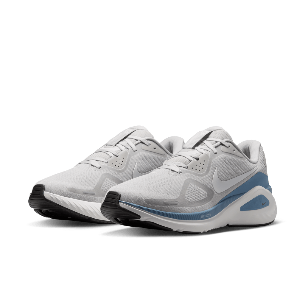 Nike Men's Structure 26 007 GreyFog/SummitWhite-WorkBlue pair angle