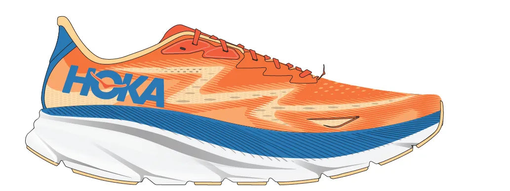 Hoka Men's Clifton 9 Wide VOIM Orange