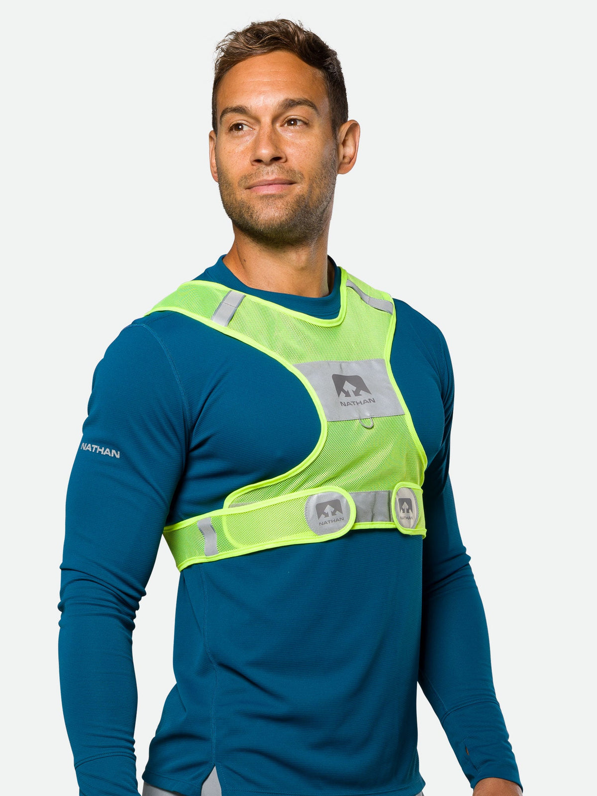 Nathan Streak Vest Green top
