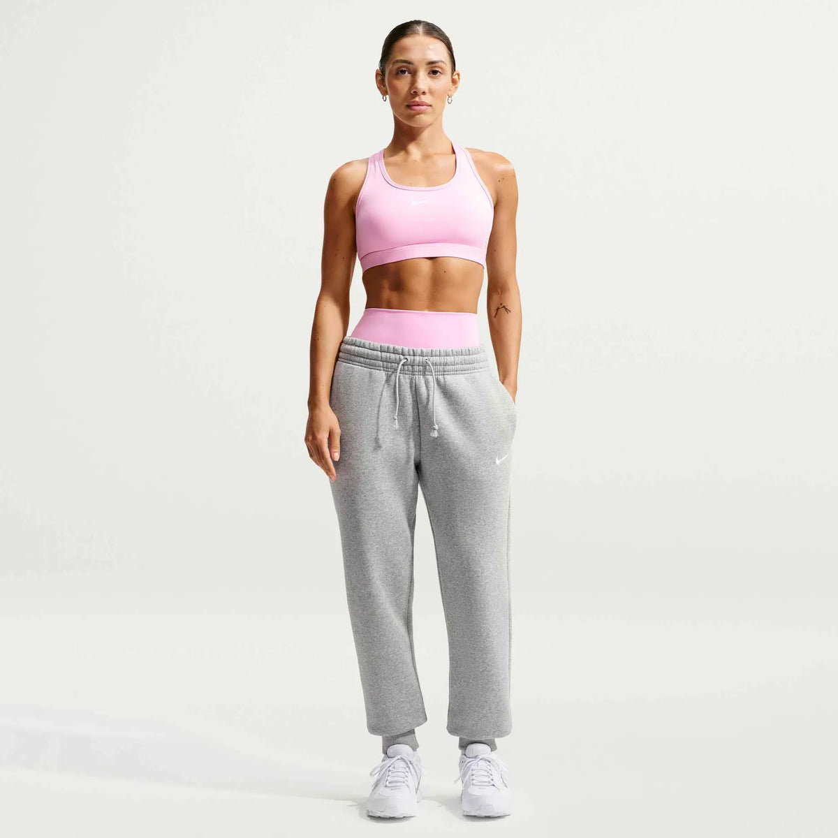Nike Nike Women's Swoosh Medium Support Padded Sports Bra 621 Pink Rise/White