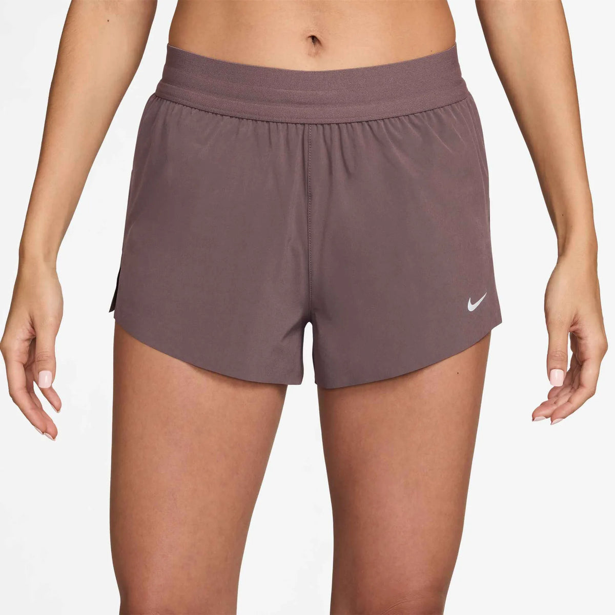 Nike Women's Dri-FIT Mid-Rise 2.5" Brief-Lined Running Shorts 502 Tattoo/reflective Silv