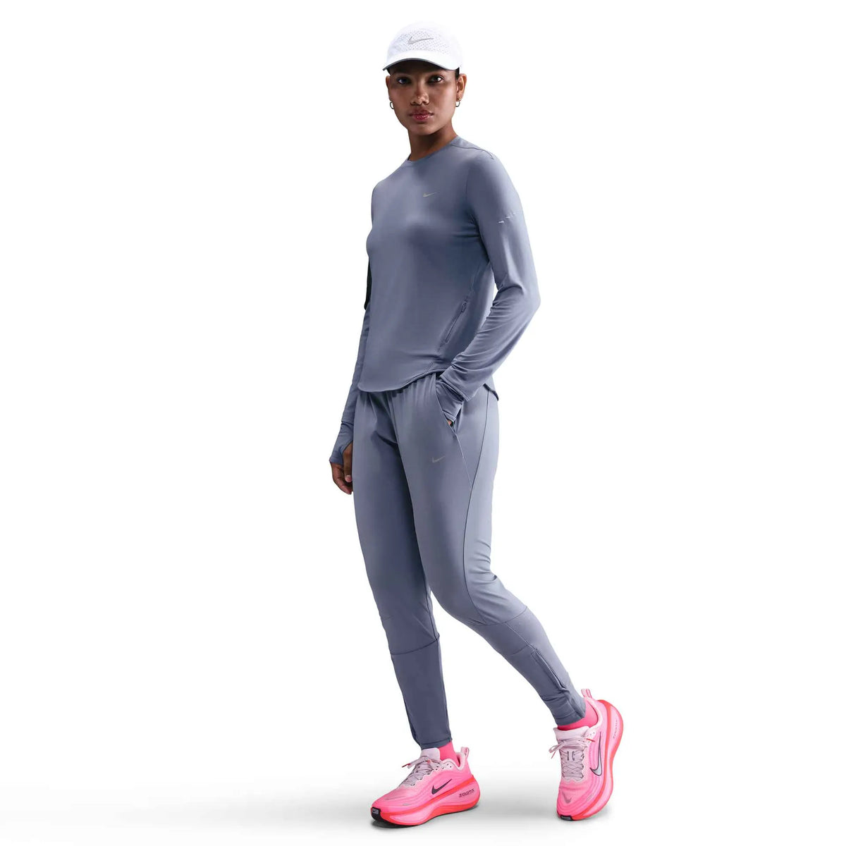 Nike Women's Dri-FIT Mid-Rise Running Pants 499 World Indigo/reflective Silv