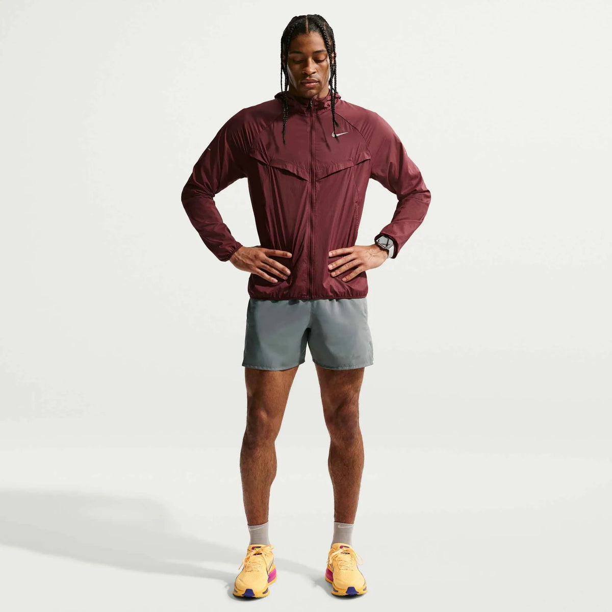 Nike Men's Miler 5" Brief Lined Shorts Smoke Grey/Smoke Grey/Reflective Silver