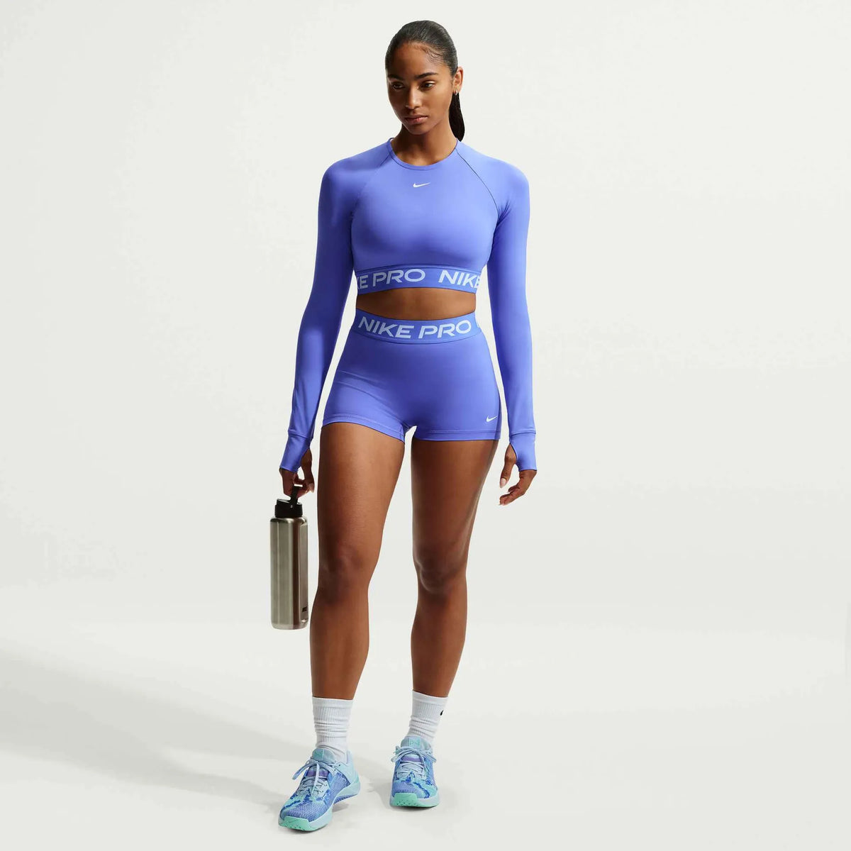 Nike Women's Mid-Rise 3" Biker Shorts Sapphire/White