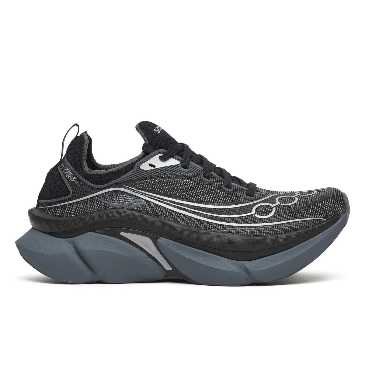 Saucony Unisex Endorphin Elite 3 1020 Black/Gunmet lateral