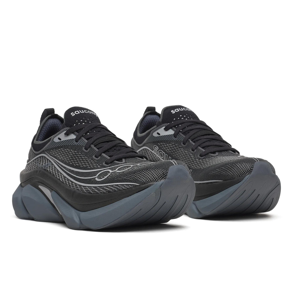 Saucony Unisex Endorphin Elite 3 1020 Black/Gunmet pair angle